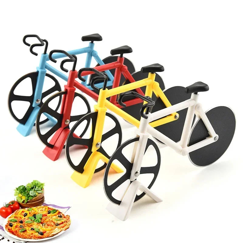 The Rolling Chef – Dual-Wheel Bike Pizza Cutter for Crisp, Clean Cuts
