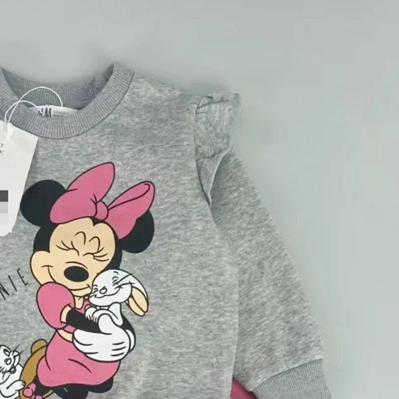 Minnie Magic – Cosy Winter Set with Fleece Sweater & Thick Trousers for Girls