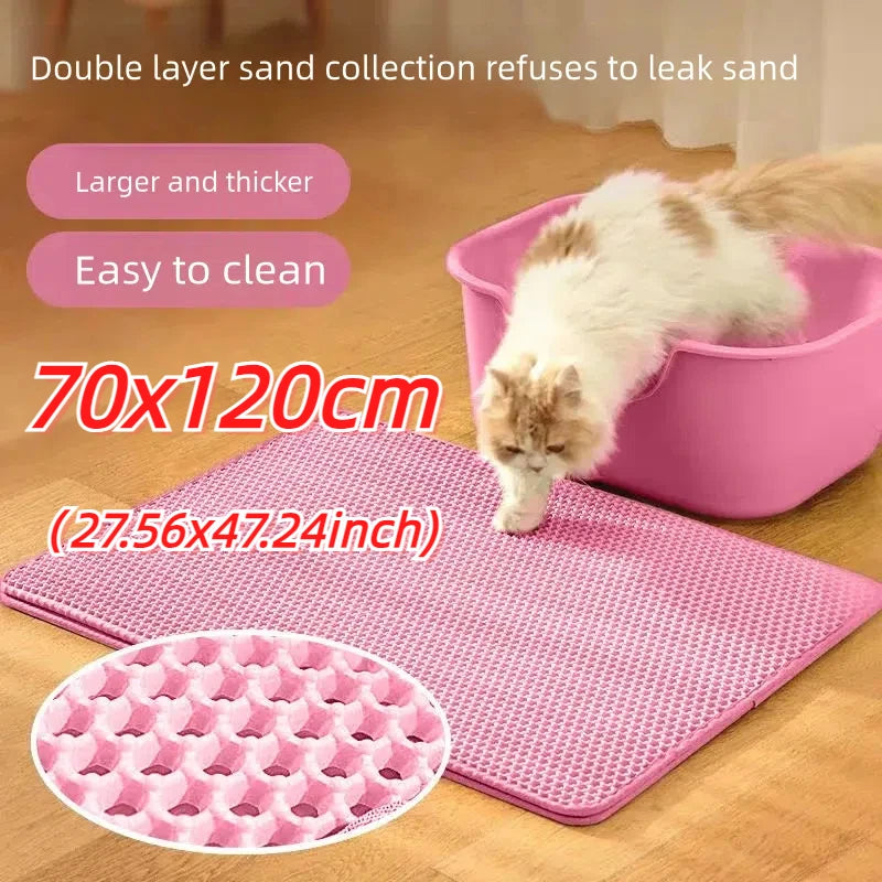 Pawfect Clean-Up – Non-Slip Cat Litter Trap Mat That Keeps Floors Spotless