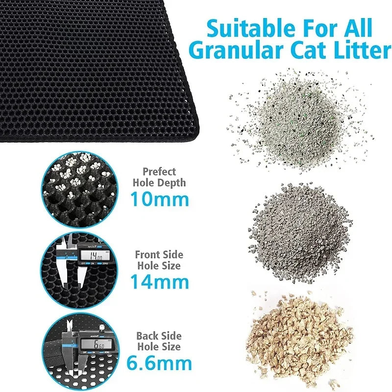 Pawfect Clean-Up – Non-Slip Cat Litter Trap Mat That Keeps Floors Spotless