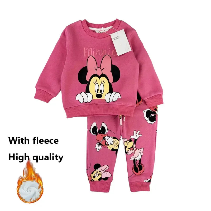Minnie Magic – Cosy Winter Set with Fleece Sweater & Thick Trousers for Girls