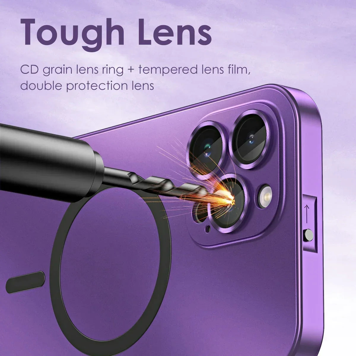 Luxury Magnetic Aluminium Case for iPhone 13–15 Pro Max | Full Body Protection with Glass Lens & PC Back | MagSafe Ready