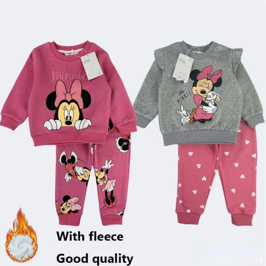 Minnie Magic – Cosy Winter Set with Fleece Sweater & Thick Trousers for Girls